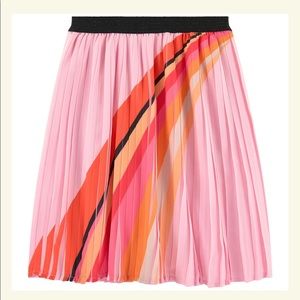 Catimini Pink and Orange Pleated Skirt